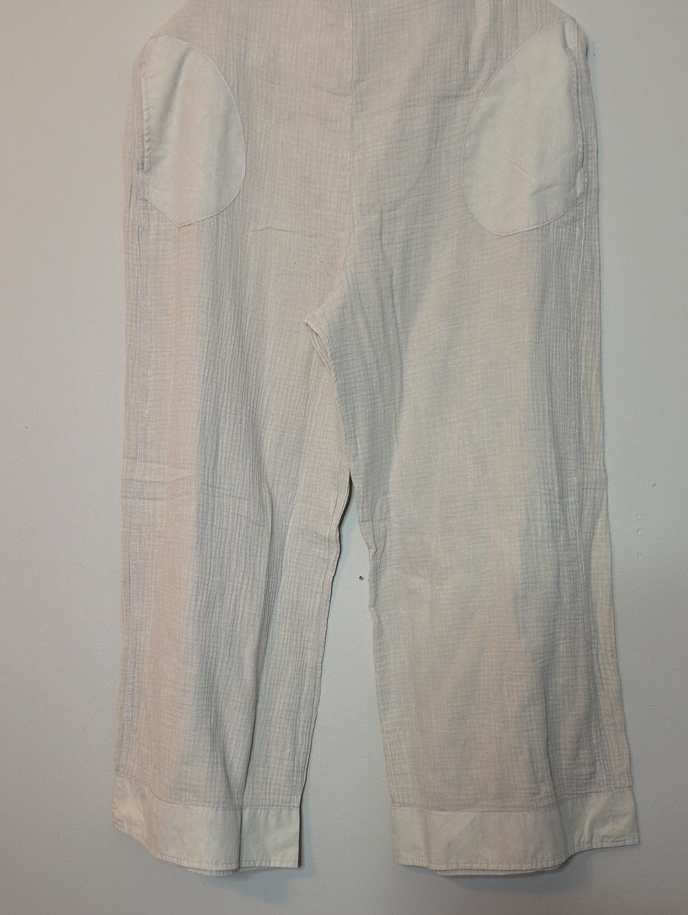 Zenana Double Gauze Washed Wide Leg Overalls Patch Pockets Sand Beige - Picture 5 of 8